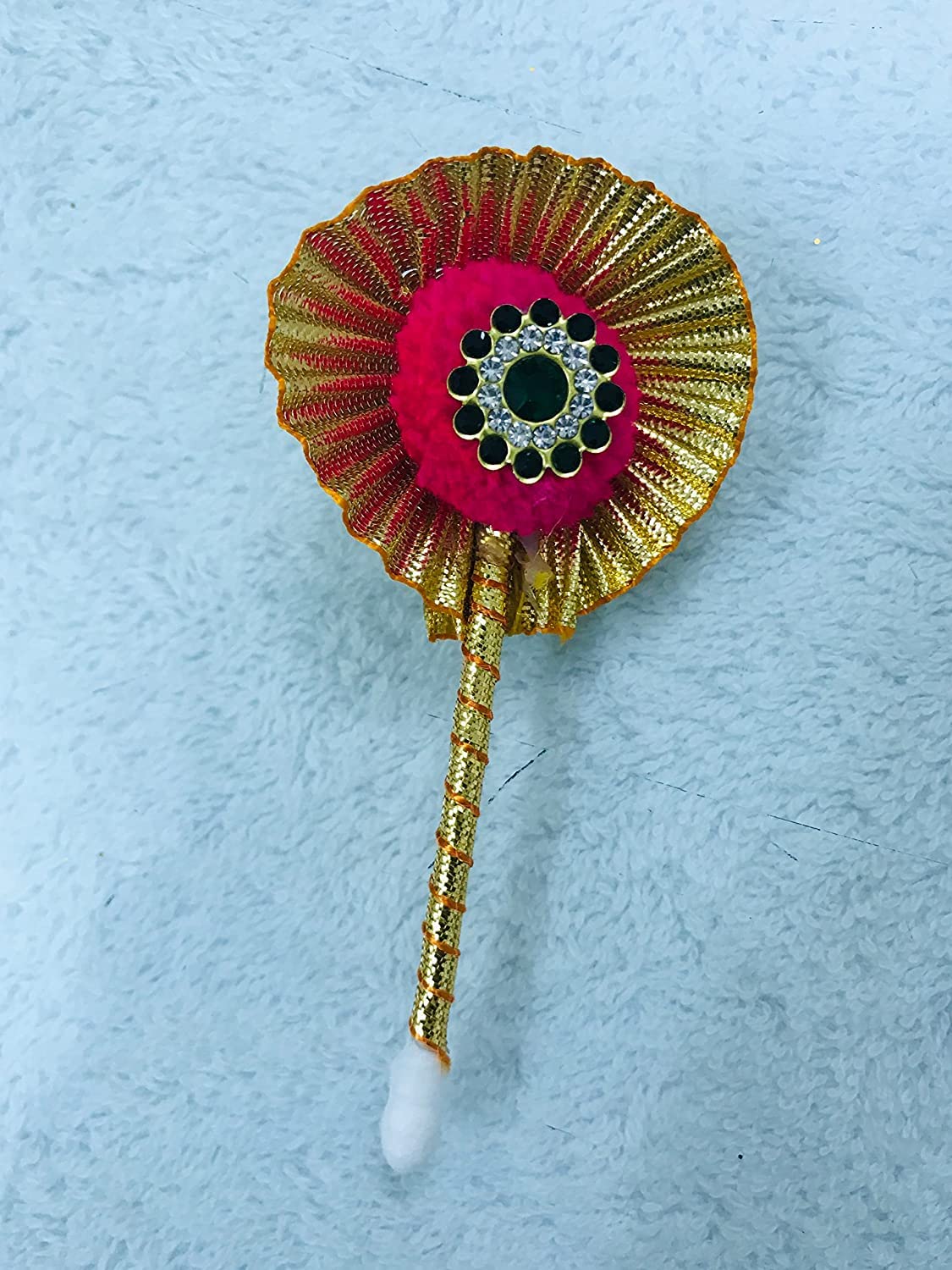 Indian wedding sindoordani with colourful enamel art