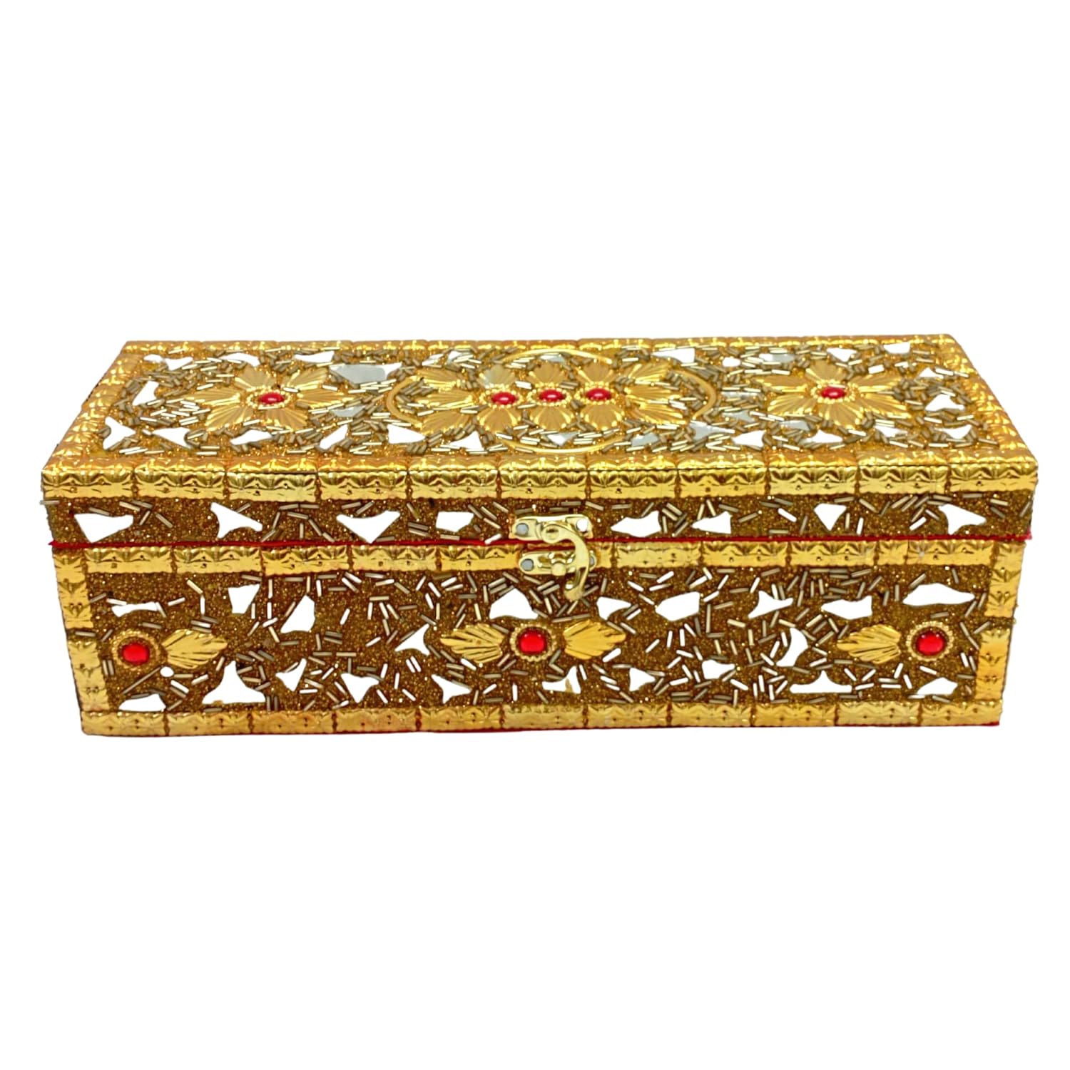 Rectangular Wooden Jewellery Box – Made in India
