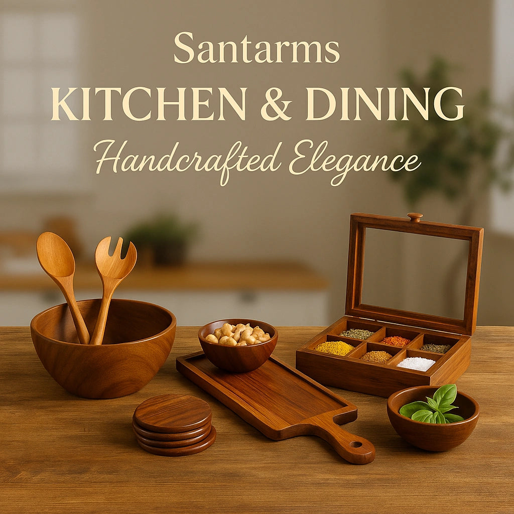 Santarms Kitchen Dining Handmade Tableware Wooden Essentials