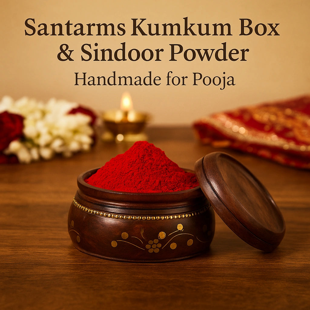 Santarms Kumkum Box Sindoor Powder Handmade for Pooja