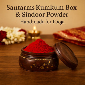 Santarms Kumkum Box Sindoor Powder Handmade for Pooja