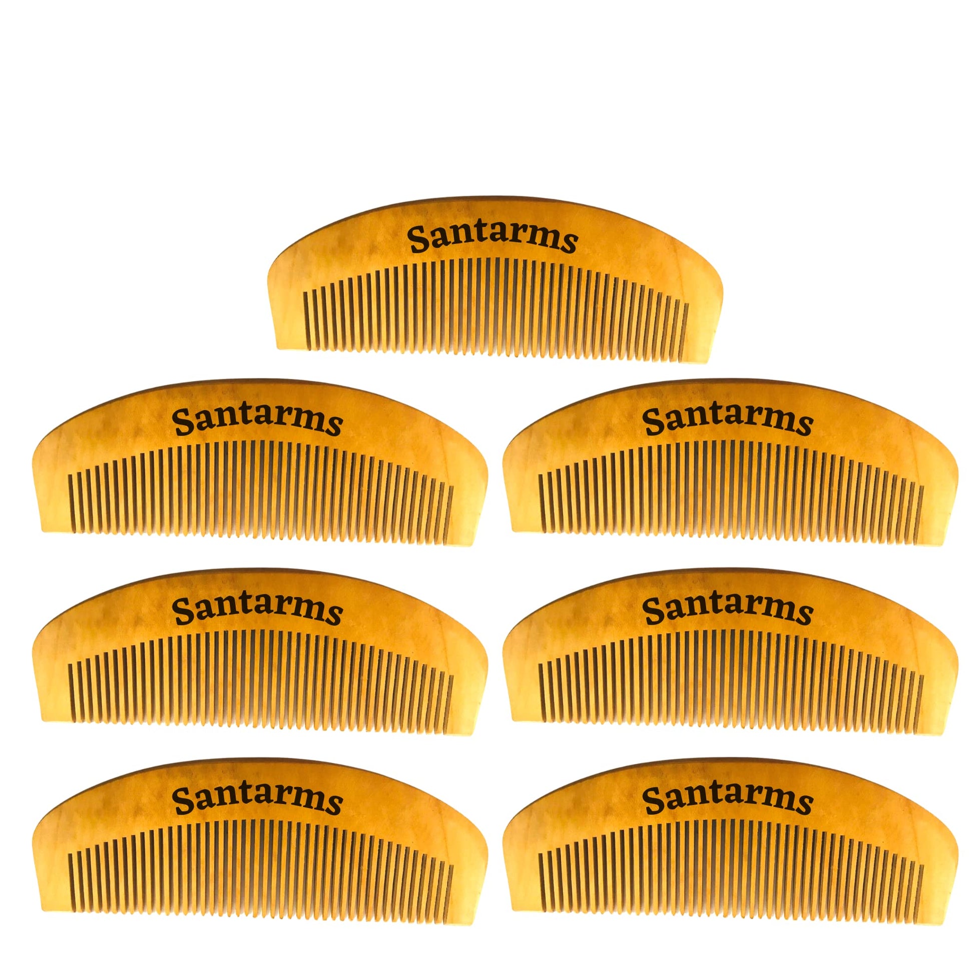 Santarms Neem Comb, Wooden Comb | Hair Growth, Hair fall, Dandruff Control | Hair Straightening, Frizz Control | Comb for Men, Women (1 Pcs)