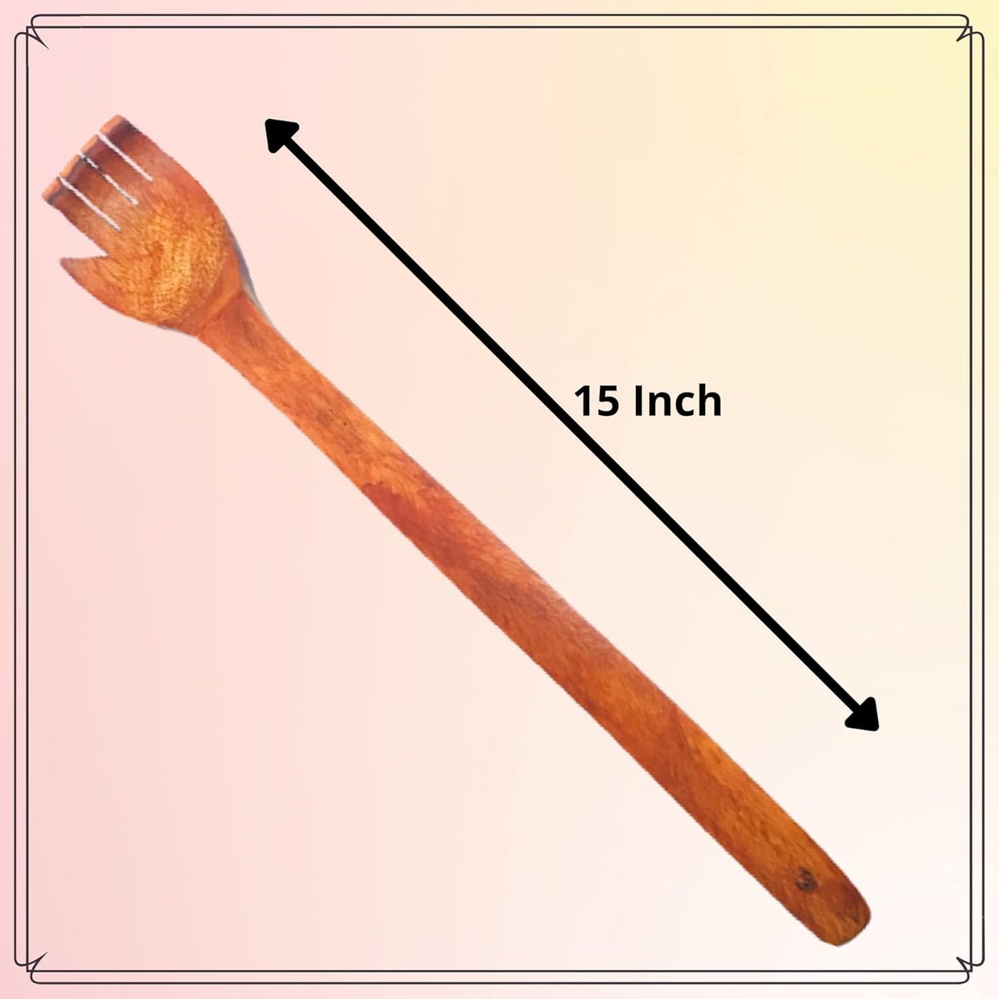 Santarms Wooden Itching Hand Khujli Stick – Long Handle Back Scratcher for Men & Women | Handmade Natural Wood Stick for Body Relaxation