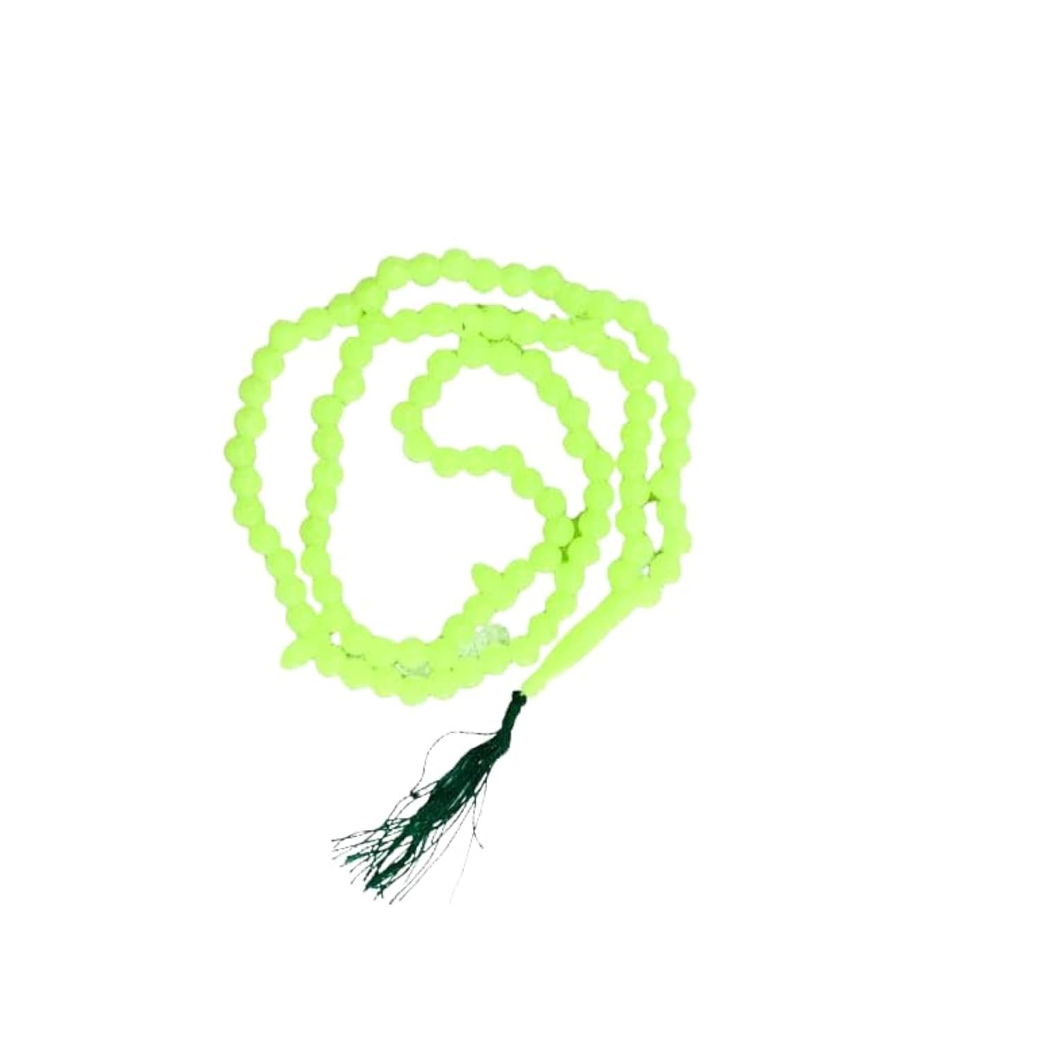 Santarms fluorescent green tasbih mala 99 beads