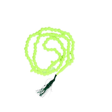Santarms fluorescent green tasbih mala 99 beads