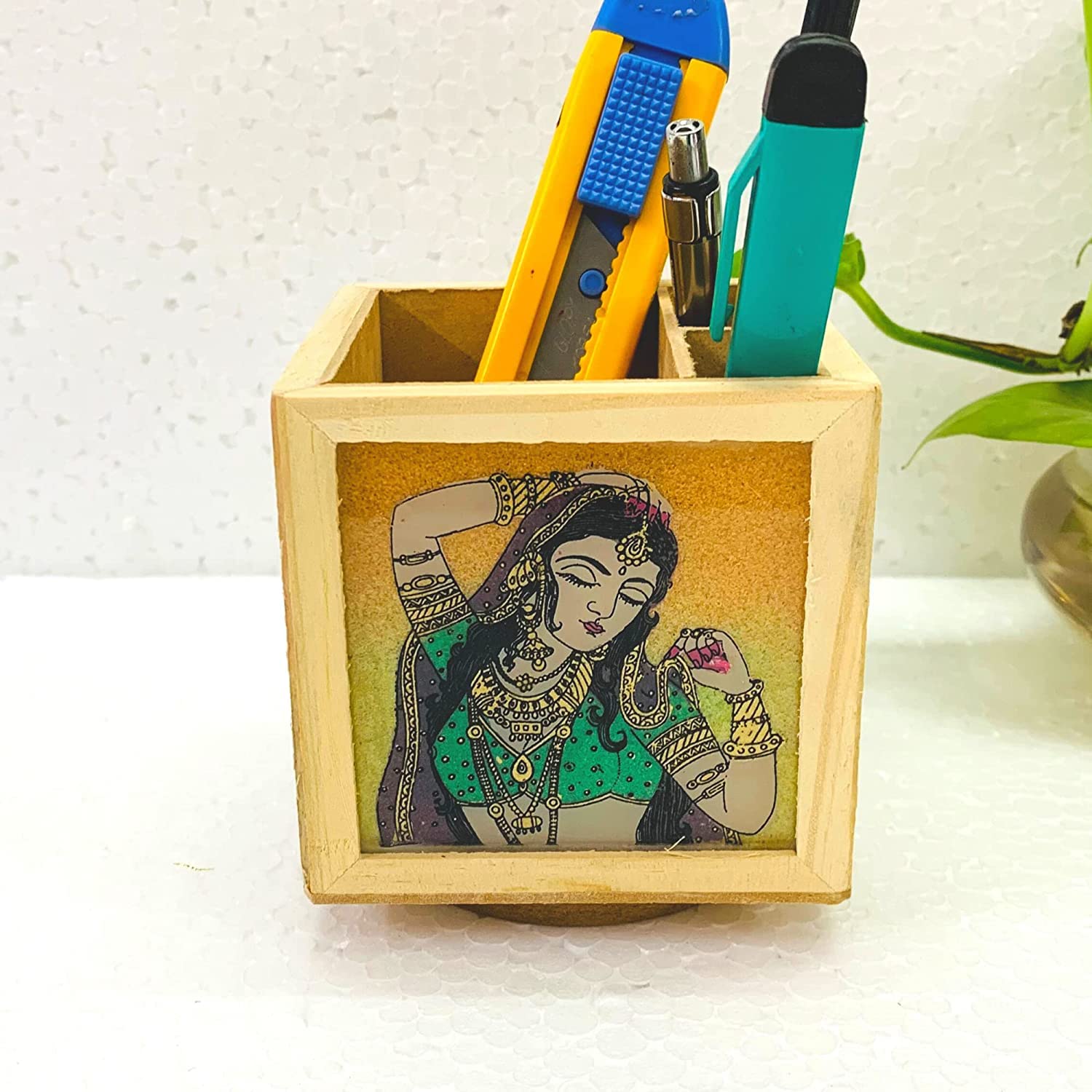 Santarms handmade wooden desk accessories organizer