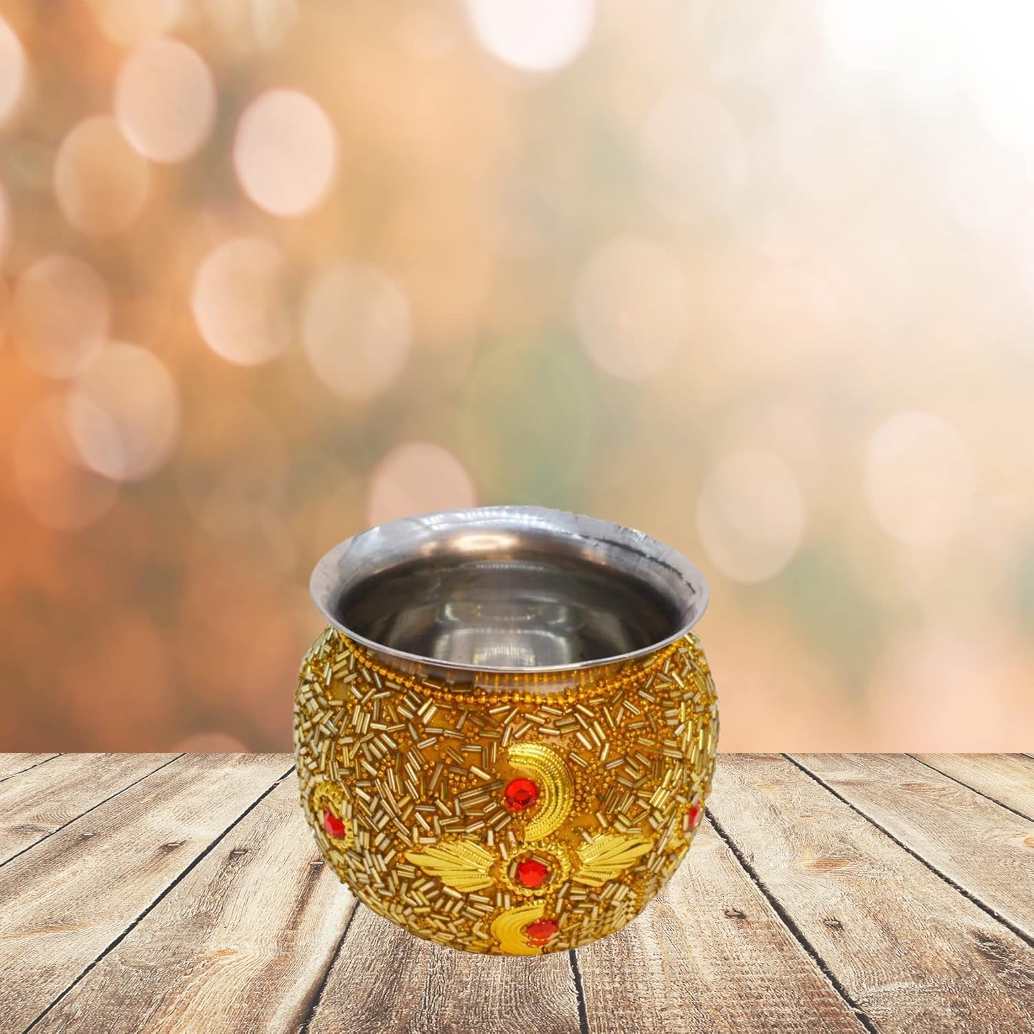 Santarms steel pooja thali for wedding and home temple