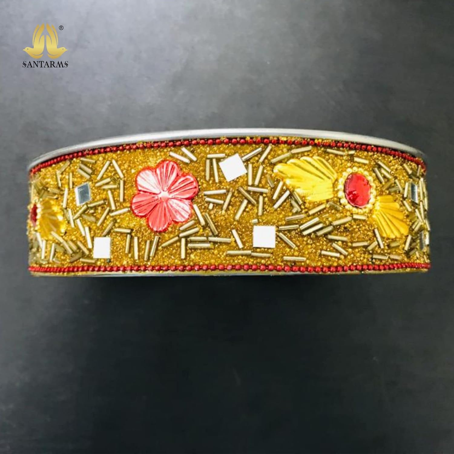 Stainless Steel Pooja Thali with Decorative Channi & Lota