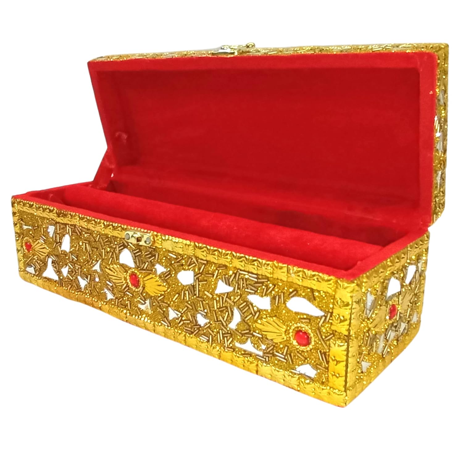 Velvet-Lined Traditional Jewellery Box for Women