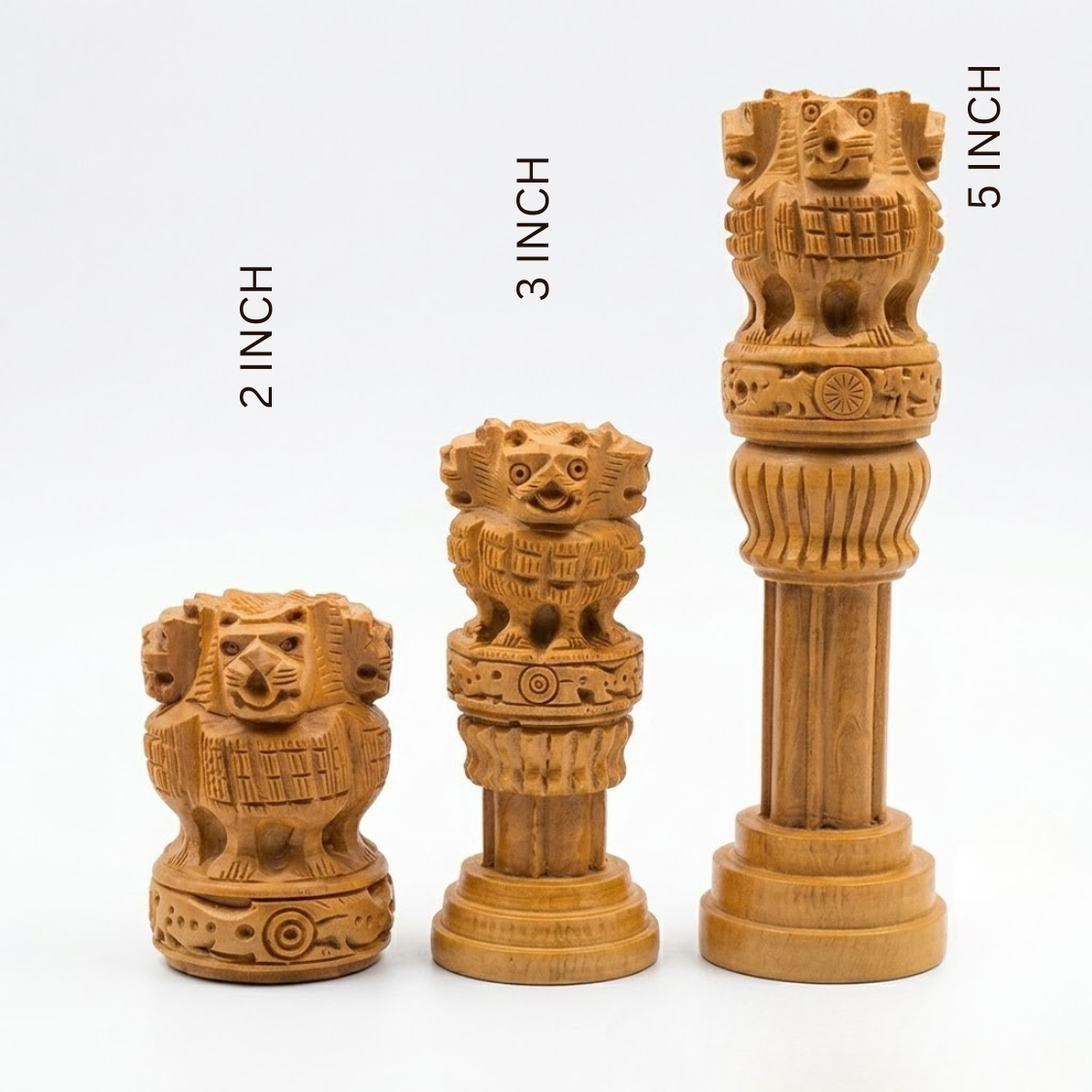 Handcrafted Wooden Ashoka Pillar – Symbol of Power & Pride | Santarms
