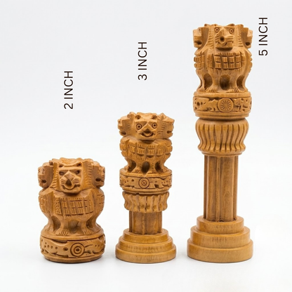 Handcrafted Wooden Ashoka Pillar – Symbol of Power & Pride | Santarms