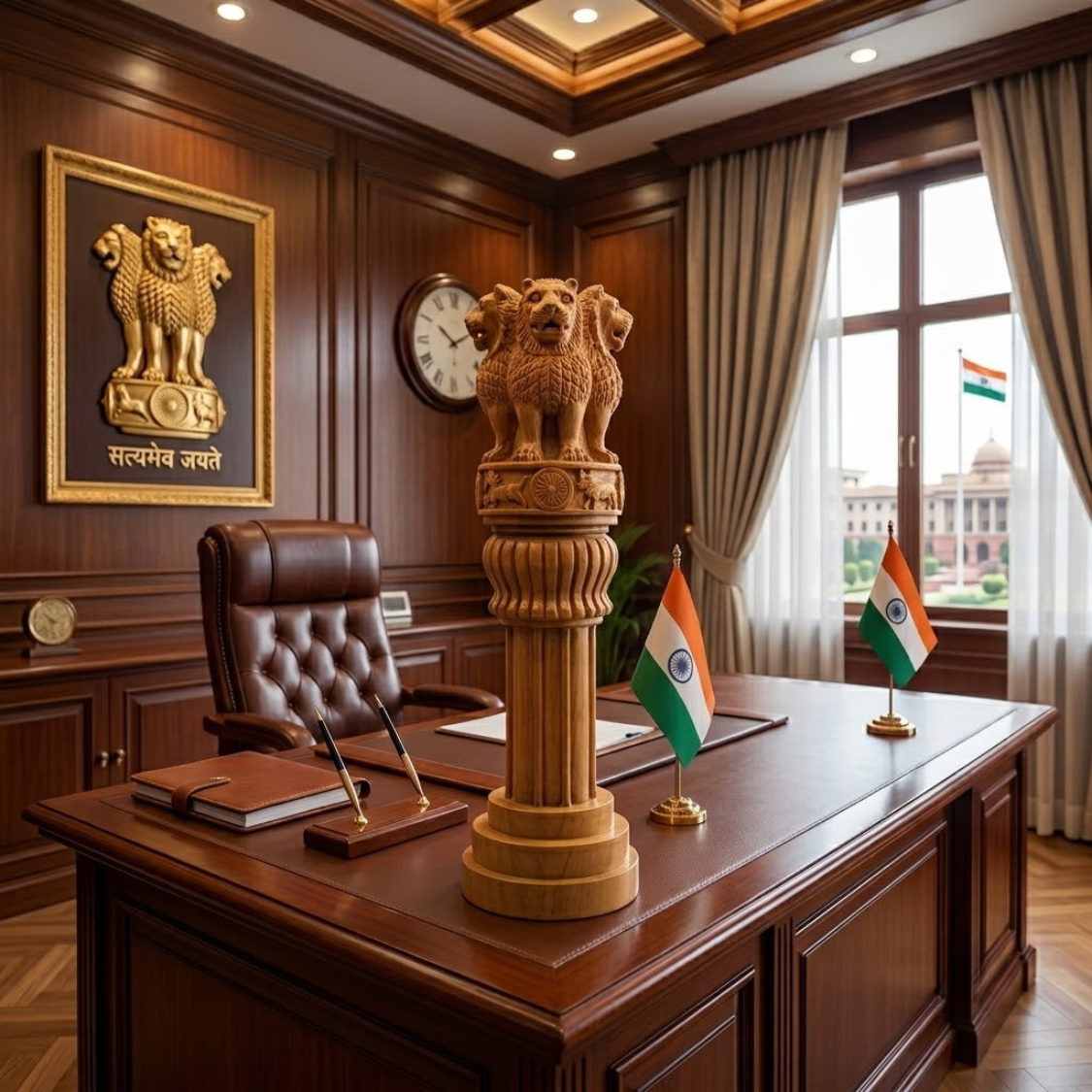 Handcrafted Wooden Ashoka Pillar – Symbol of Power & Pride | Santarms