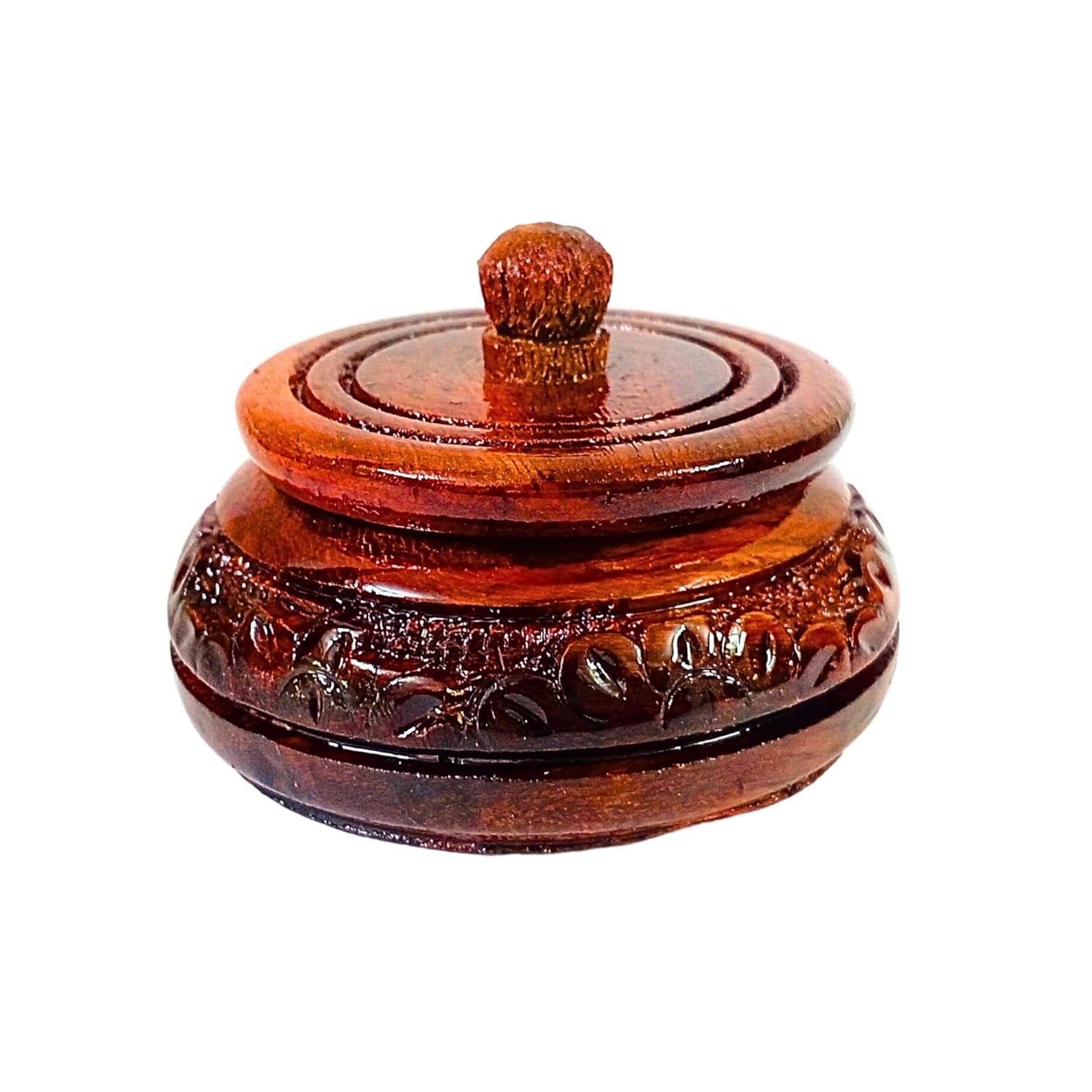 santarms Fancy Sindoor Box for Gift with Tilak Stick | Pooja Articles Gift Item sindur dani Golden Dibbi | Wooden kumkum Box (2)