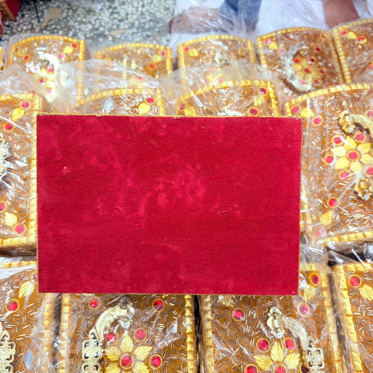 santarms Handmade Wooden Rajwada Vanity Makeup Storage Box | Traditional Decorative Bangle Decor Gift Packing Boxes for Wedding Items | Stylish Wood Vintage 