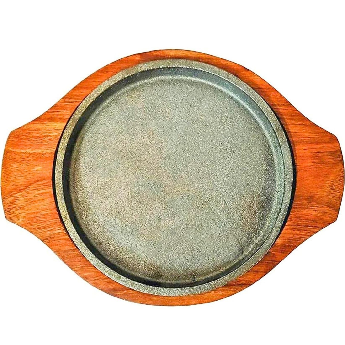 santarms sizzler Plate with Wooden Stand Sizzler Plate with Dish Sizzling
