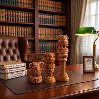 Handcrafted Wooden Ashoka Pillar – Symbol of Power & Pride | Santarms
