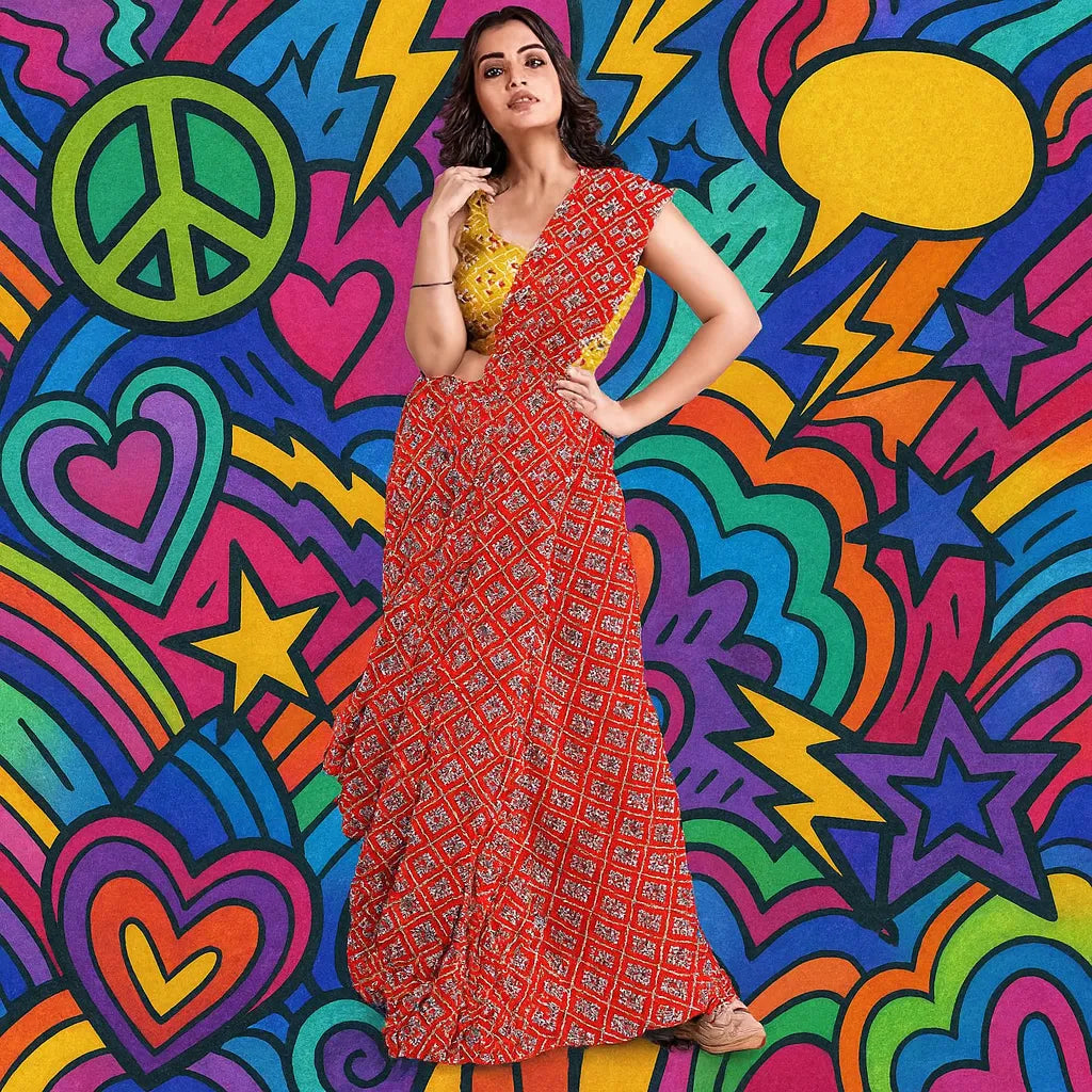 Premium Tussar Silk Printed Saree for Women with unstitched blouse piece. Lightweight, elegant, perfect for weddings, festivals & ethnic wear styling