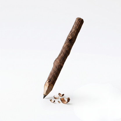 Santarms Natural Wooden Twig Pencil - Rustic Handmade Graphite