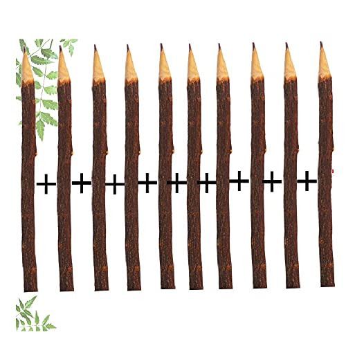 Santarms Natural neem Handcraft Wooden Pencil (7 inch Approx) {Set of 10 Pencils of neem Wood-for Kids,Girls, Boys -Best for Gifting