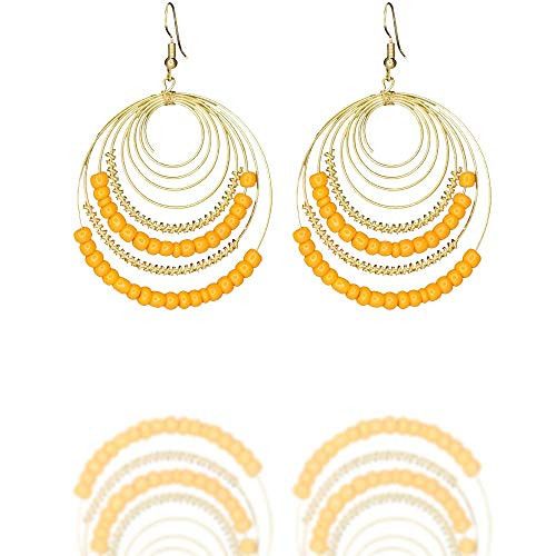 Santarms Beads Orange Earring | Best price in India | santarms.com
