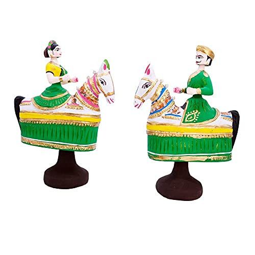 Santarms Thanjavur Raja Rani with Horse Showpieces