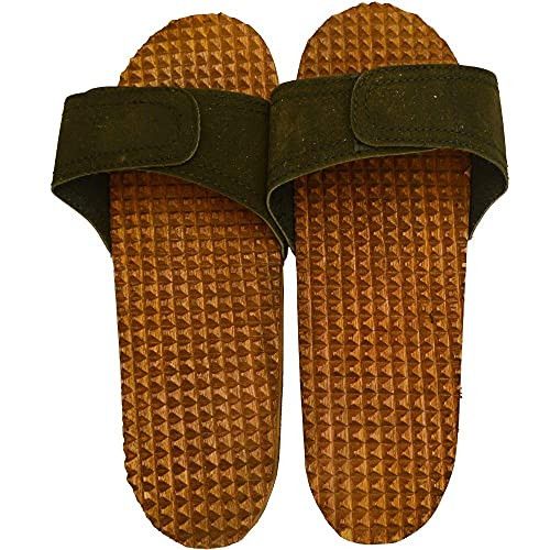 Santarms Handmade Wooden Foot/feet Massager Slippers for Good Health (26 cm) [ Brown Colour]- reduse Stress and Pain-grahpravesham Item-grah pravesh Gift-Best for Gifting