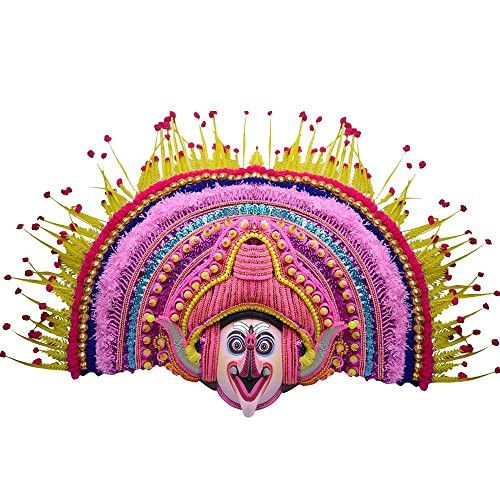 Santarms handicrafts Ganesha ji purulia art of folk chhau dance face mask | best home d?cor wall decorative hanging showpiece bengal chau crafts - handmade product by chhau |