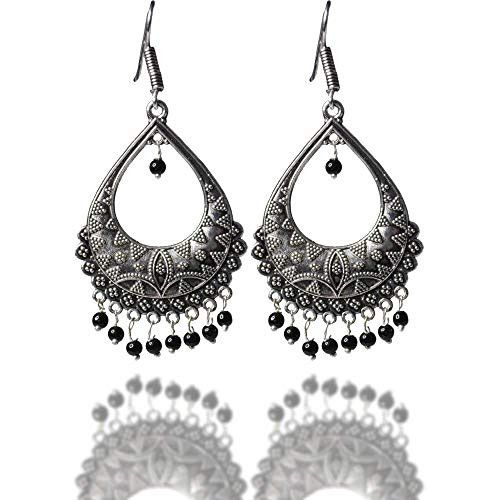 Santarms Crafts Meenakari Earring (Black) Buy online online