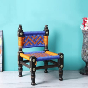 Santarms® handicrafts Chair khatli wood Khatlo wooden pidha stool machiya